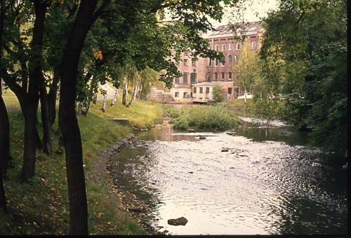 Fra Akerselva. Foto.