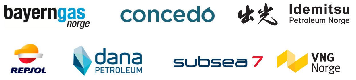 Sponsorlogoer: Bayern Gas, Concedo, Idemitsu Petroleum, Repsol, Dana Petroleum, Subsea 7, VNG Norge