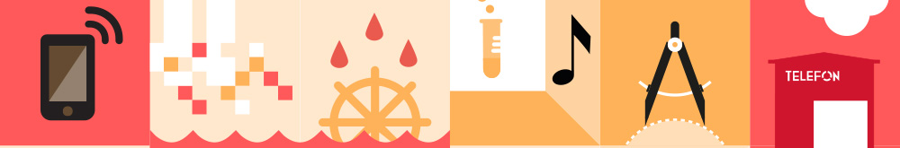 Fargerike ikoner knyttet til vitenskap