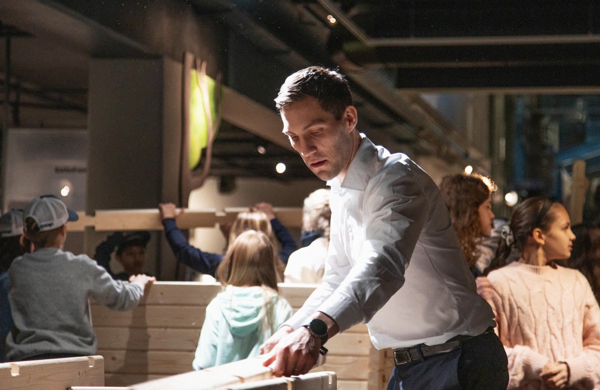 Jon-Ivar Nygård i samferdselsutstillingen på Teknisk museum