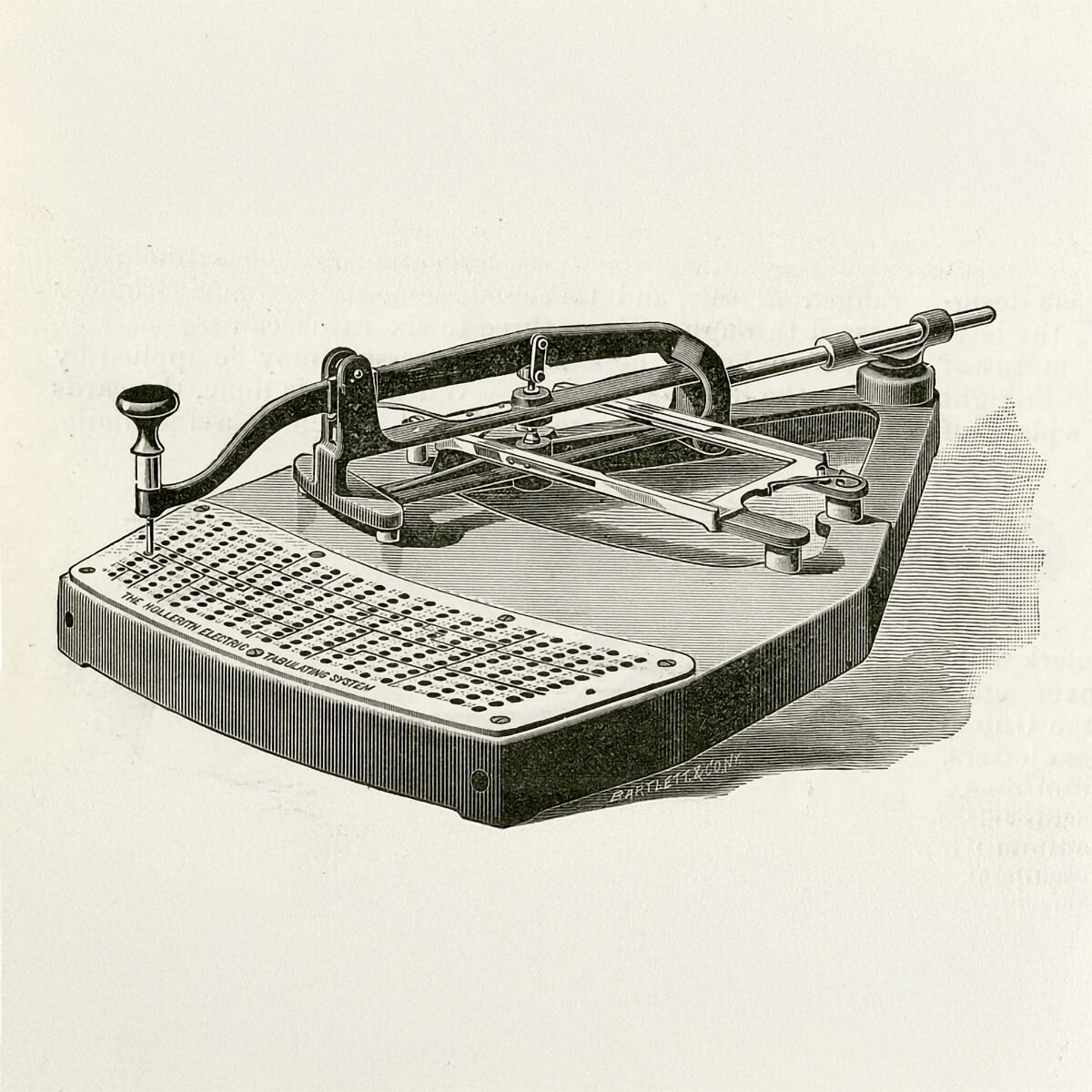 illustration of punch device on paper