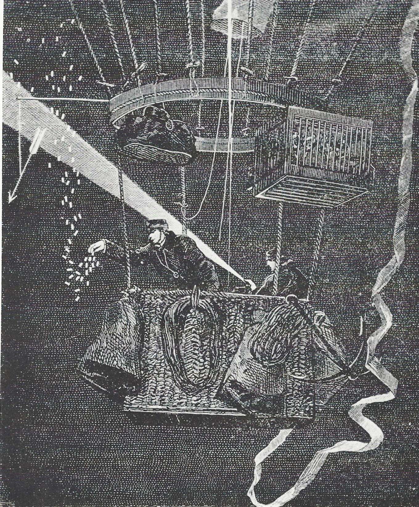 Illustration from aviation with a balloon