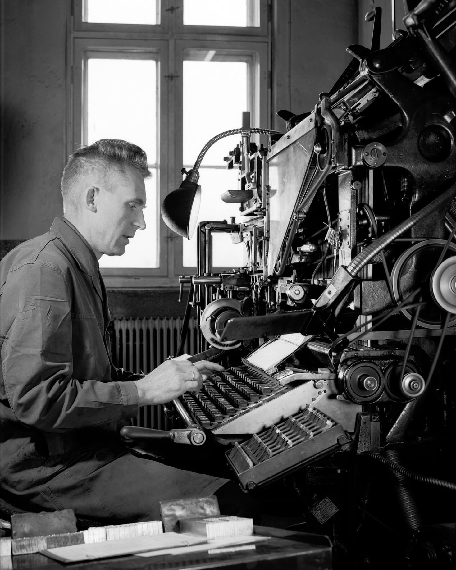 working in a printing house