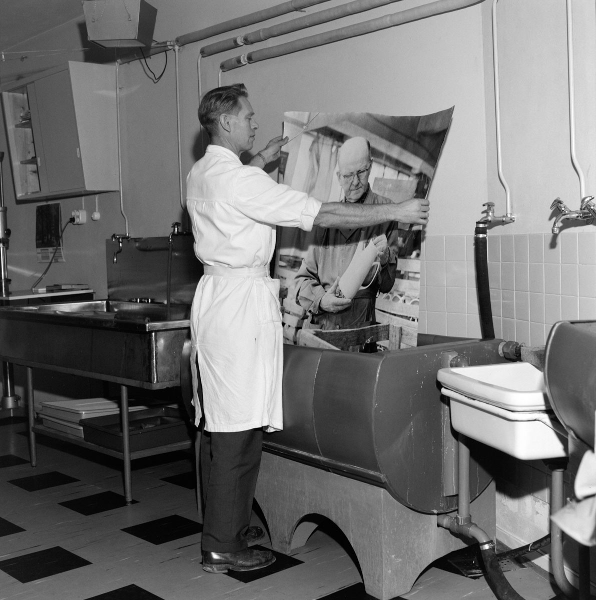 developing images in a darkroom