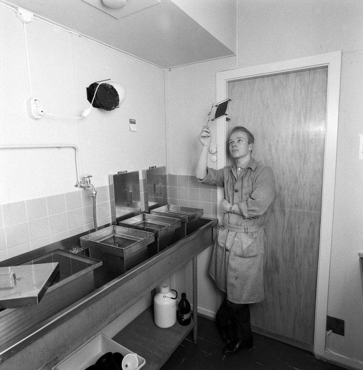 developing photographs in a darkroom