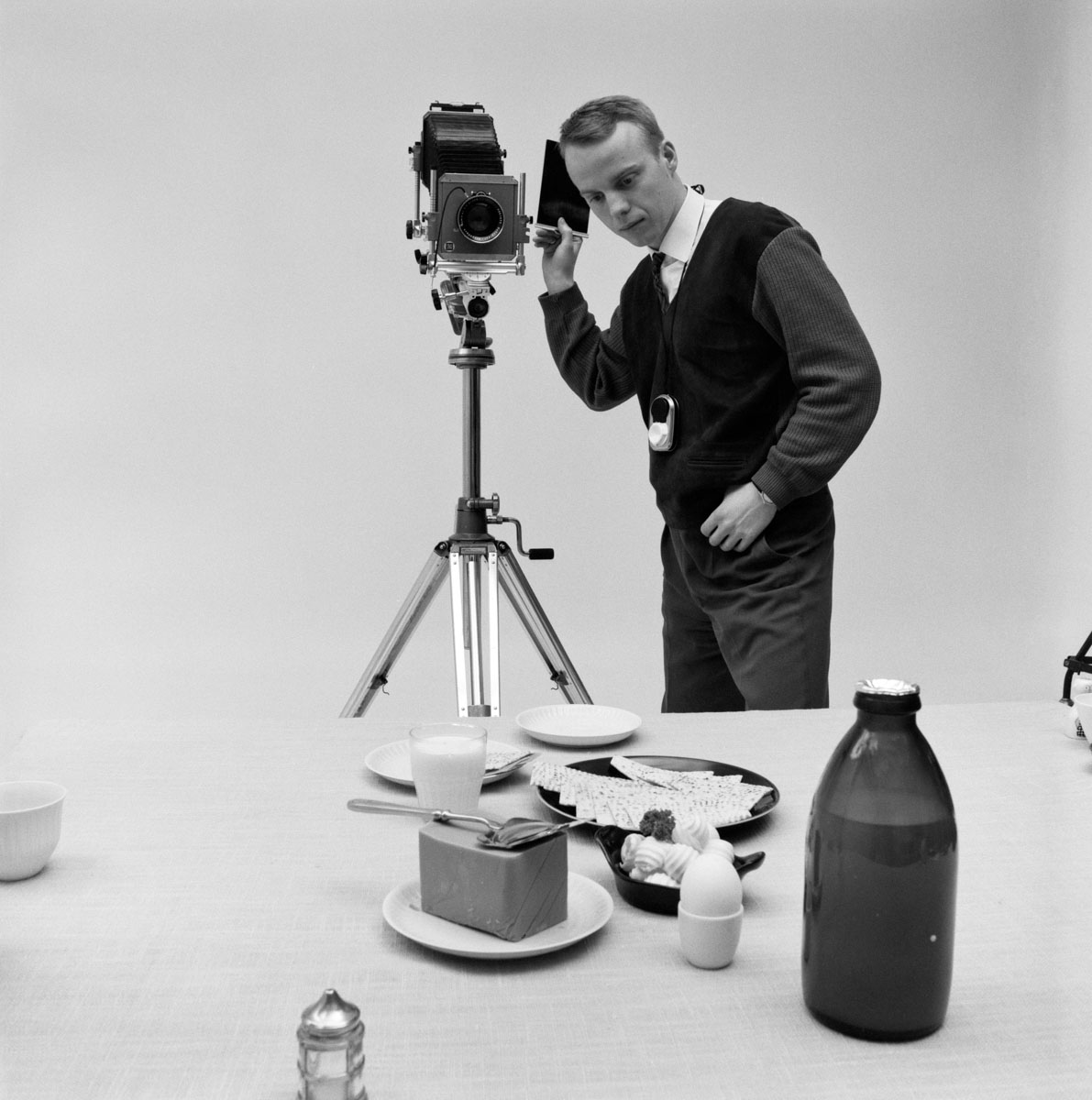 photographer with large format camera