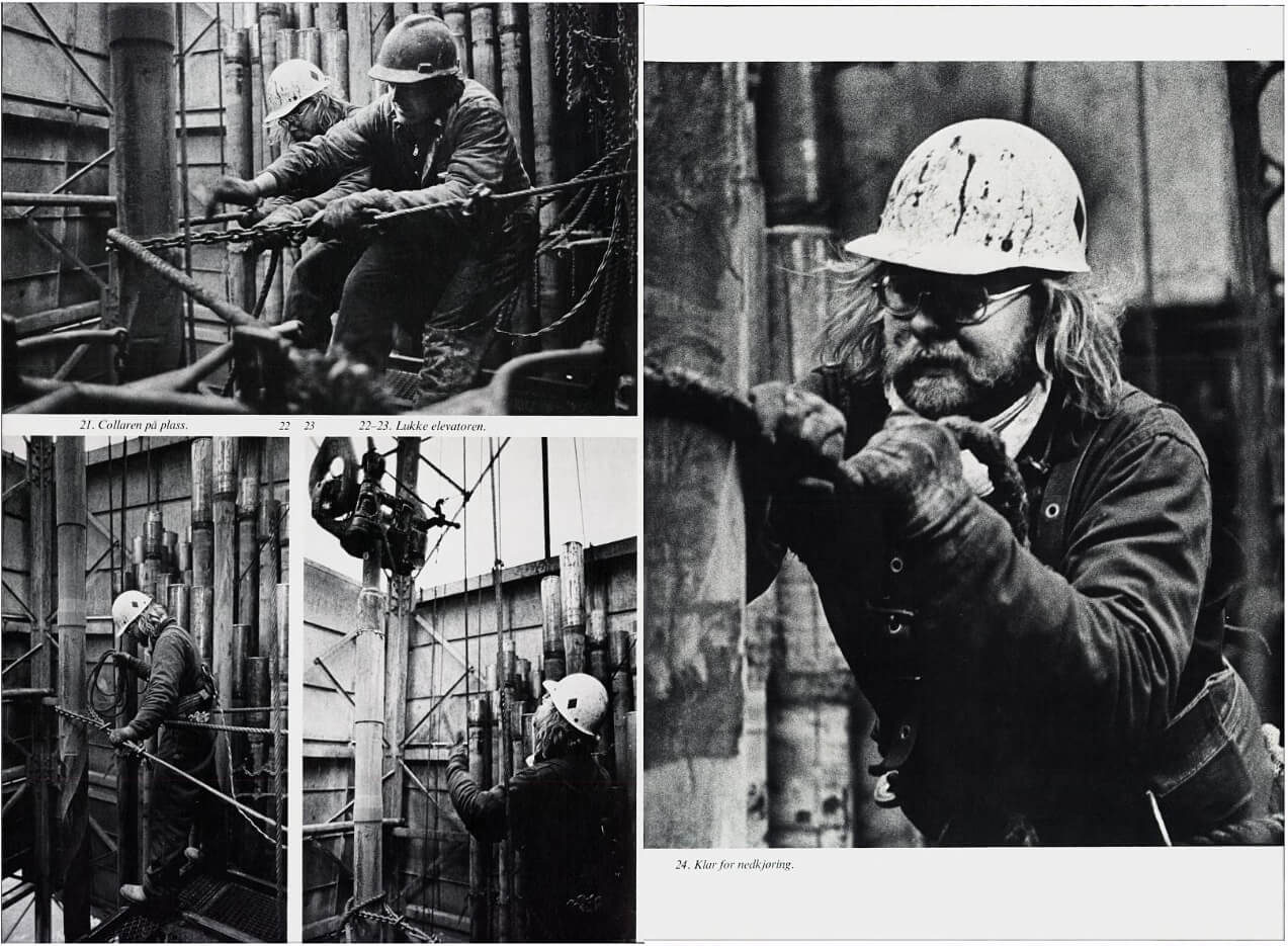 oil workers take a break