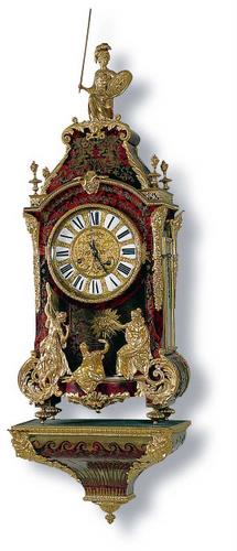 Small wall clock with ornaments
