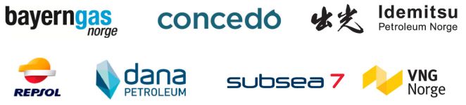 Sponsorlogoer: Bayern Gas, Concedo, Idemitsu Petroleum, Repsol, Dana Petroleum, Subsea 7, VNG Norge