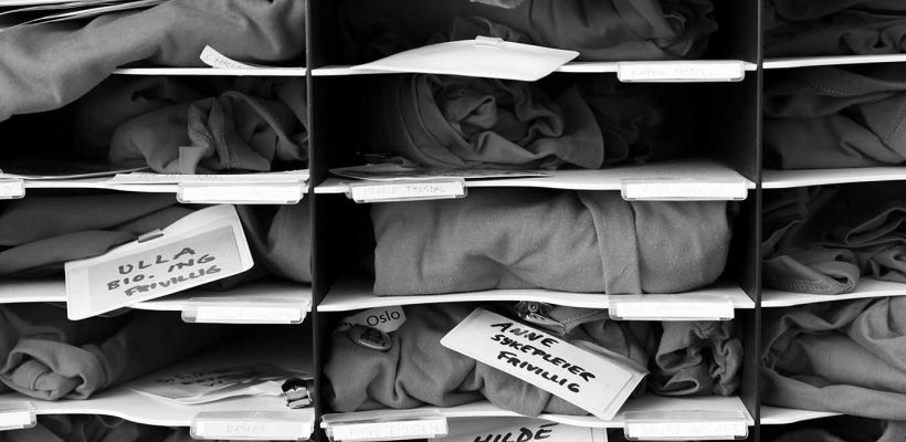 Photo of shelf with clothes