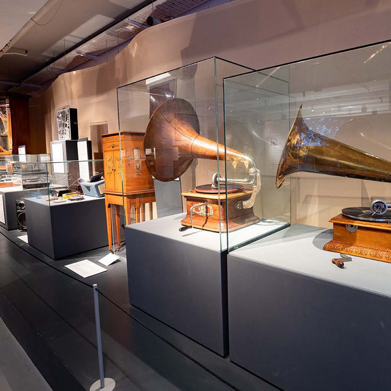 Gramophones on display