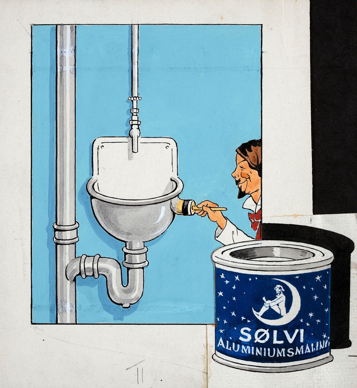Advertisement for Sølvi aluminum paint