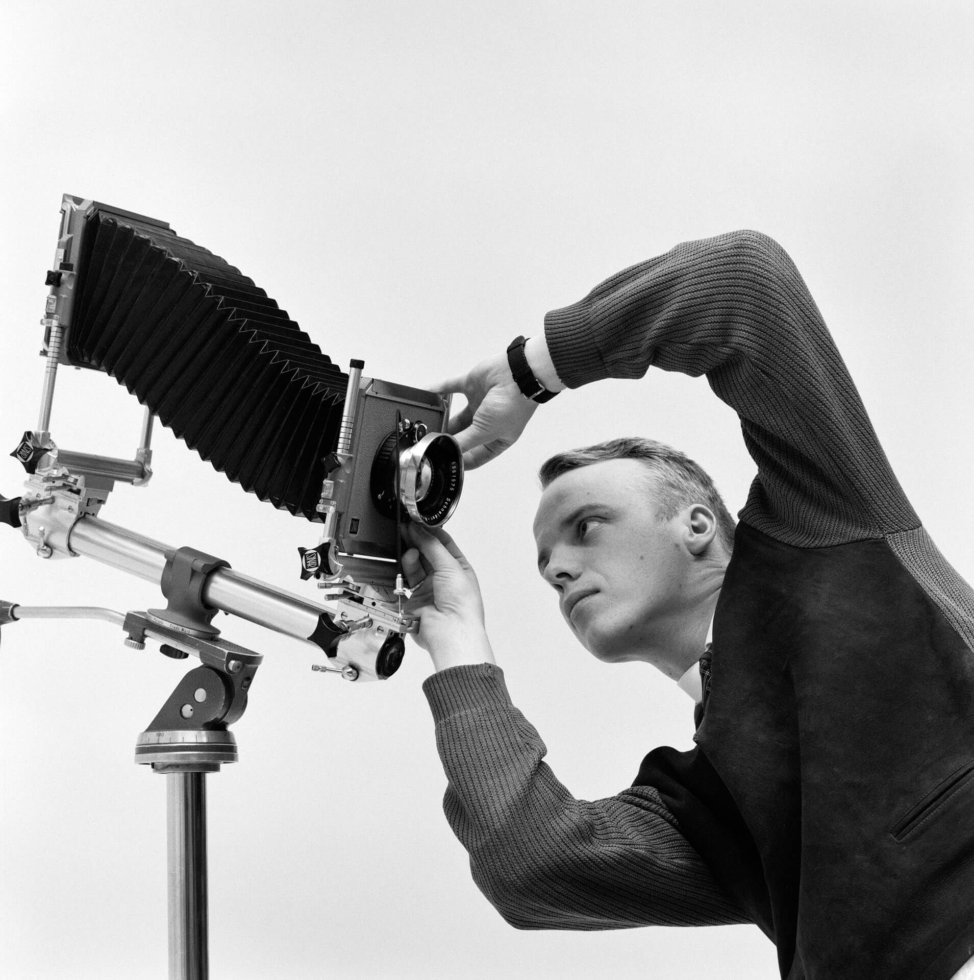 fotograf med storformatkamera