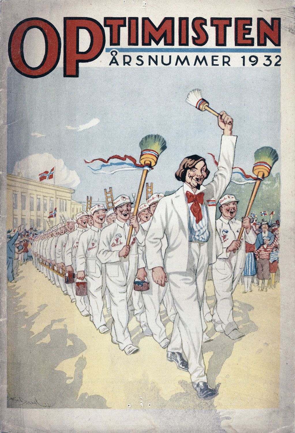 Cover of Optimisten year number 1932 from Alf Bjercke