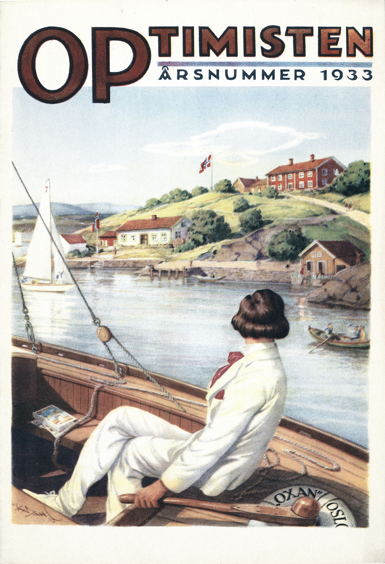 Cover of Optimisten year number 1932 from Alf Bjercke