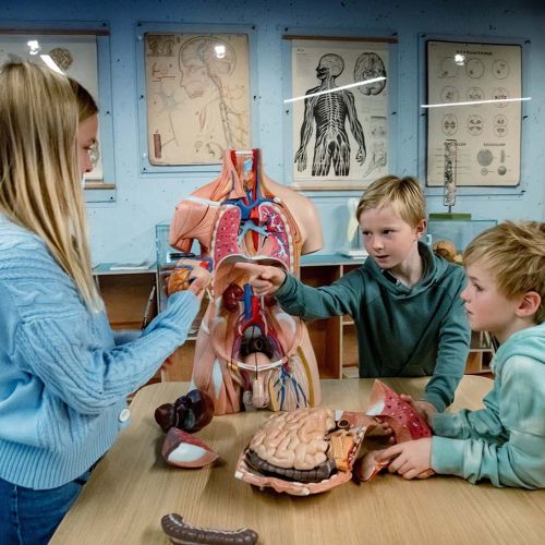 Vitenshow med flammer