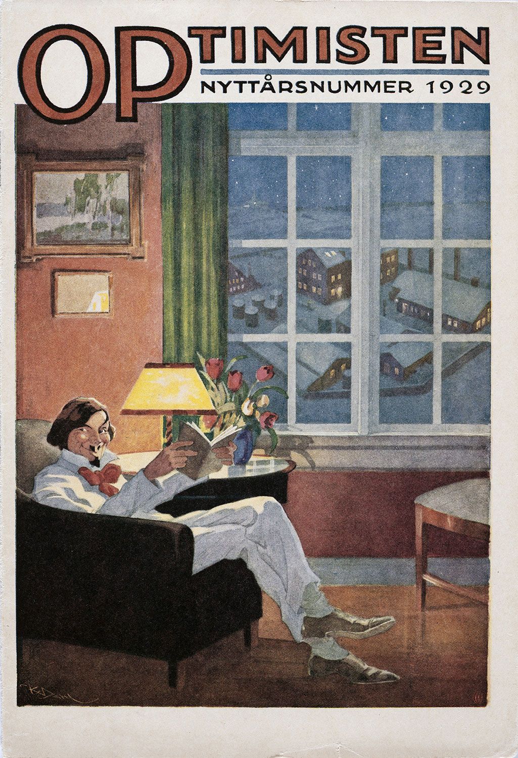Cover of the Optimist New Year&#39;s issue 1929 from Alf Bjercke