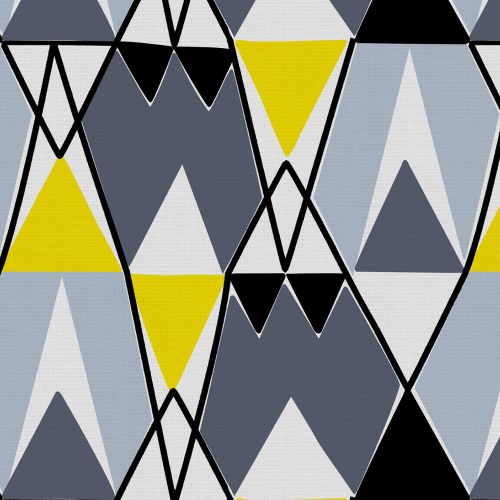 Geometriske tekstildesign i farger fra Hjula Væveri