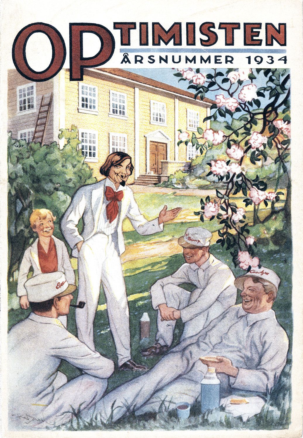 Cover of Optimisten year number 1934 from Alf Bjercke