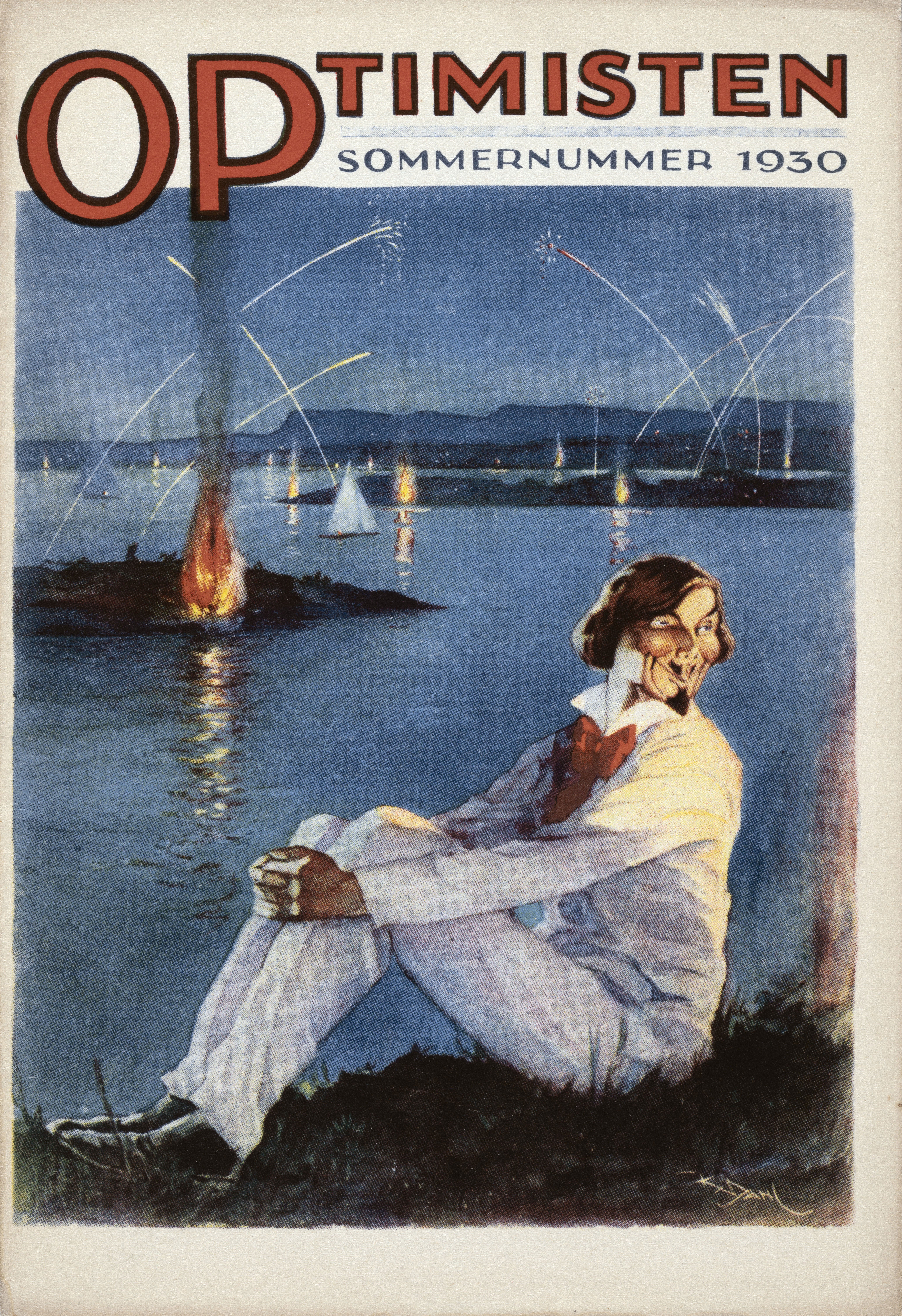 Cover of the Optimisten summer issue 1930 from Alf Bjercke