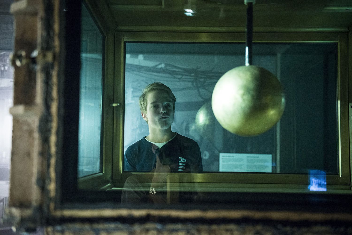 Boy in the exhibition Instrument