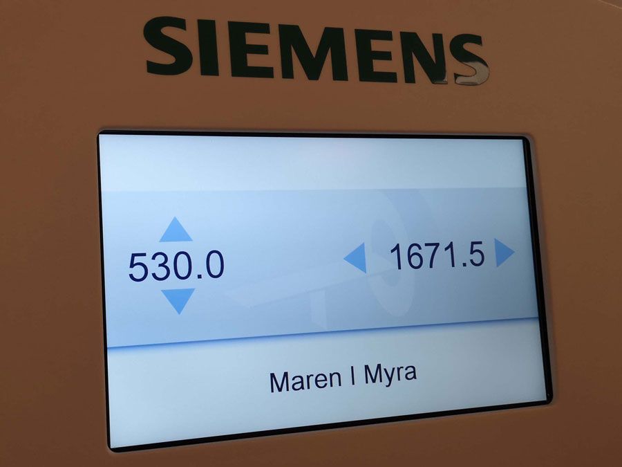 En simens skjerm som viser tallene 530 og 1671.5.