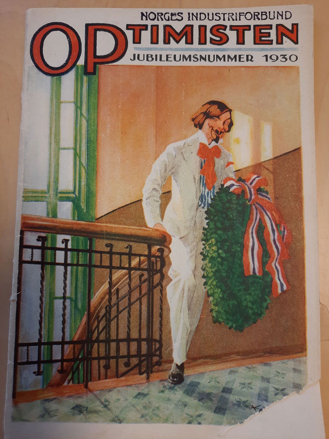 Cover of the Optimisten jubilee issue 1930 from Alf Bjercke