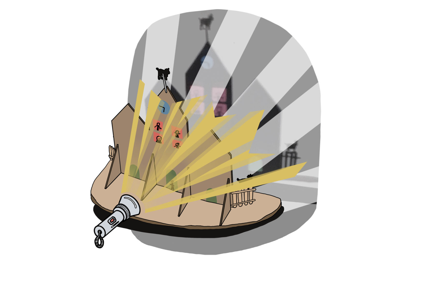 Museumspedagog med en gruppe småbarn